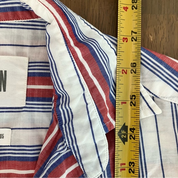 Grayson The Hero Striped Red White Blue Button Shirt‎ Women's Size 1 XS - Picture 7 of 8